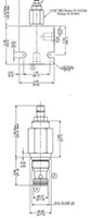 Dimensional Image for DB Pressure Relief Valve, Direct Acting, Poppet Type (DB06C-01)