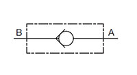 Hydraulic Symbol for Valves, In-Line Check