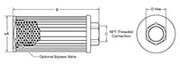 Dimensional Image for SFE IN-Tank Strainers